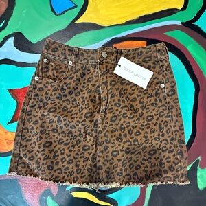 Cotton Candy LA Wild Leopard Mini Skirt